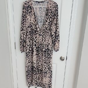 Leopard Print Midi Dress